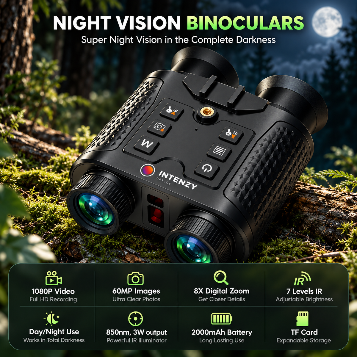 Intenzy V6 PRO — 4K Night Vision Binoculars